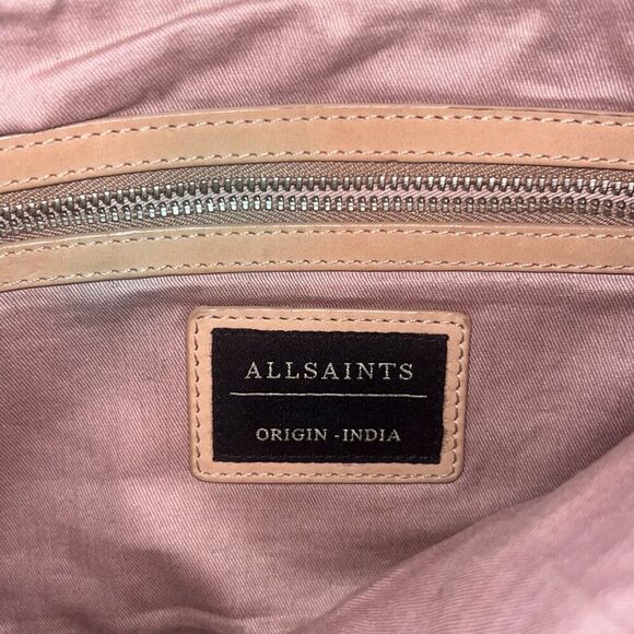 ✨”ALLSAINTS" BEIGE/PINK BEADED "TARROU" CLUTCH✨ - Picture 4 of 8